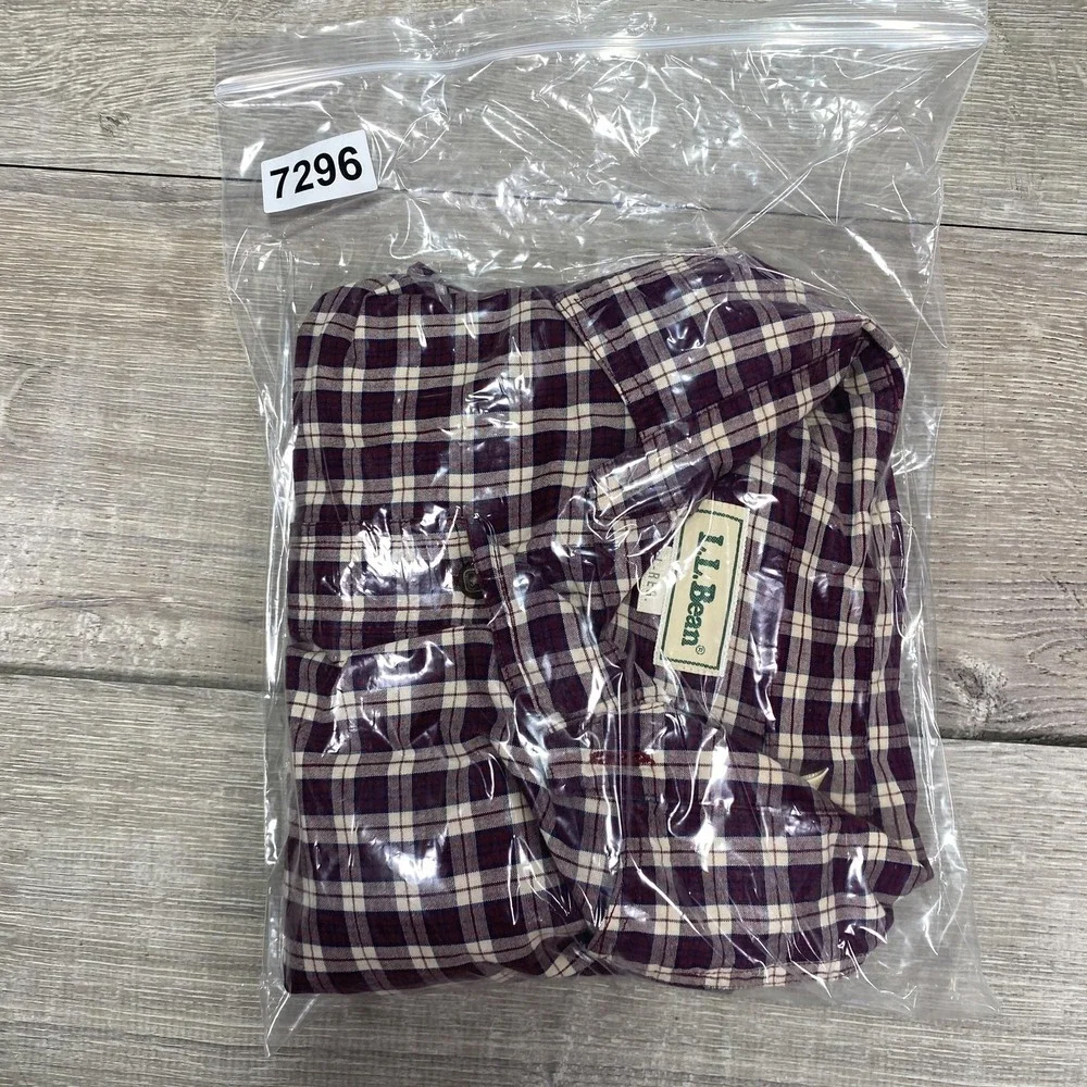 Vintage LL Bean Shirt Mens L Made USA Plaid Button Down Long‎ Sleeve Casual